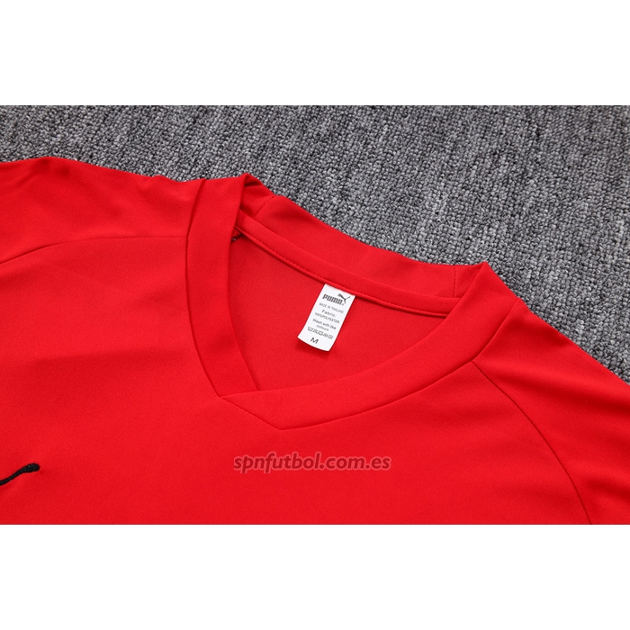 Chandal del AC Milan Manga Corta 2022-2023 Rojo - Pantalon Corto
